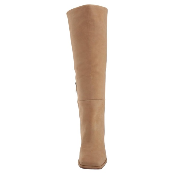 Sam Edelman Issabel Knee High Suede Boots Camel Tan Block Heel Size 6 New - Picture 5 of 10